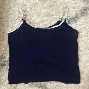 Edikted Dark Blue Camisole with White Trim